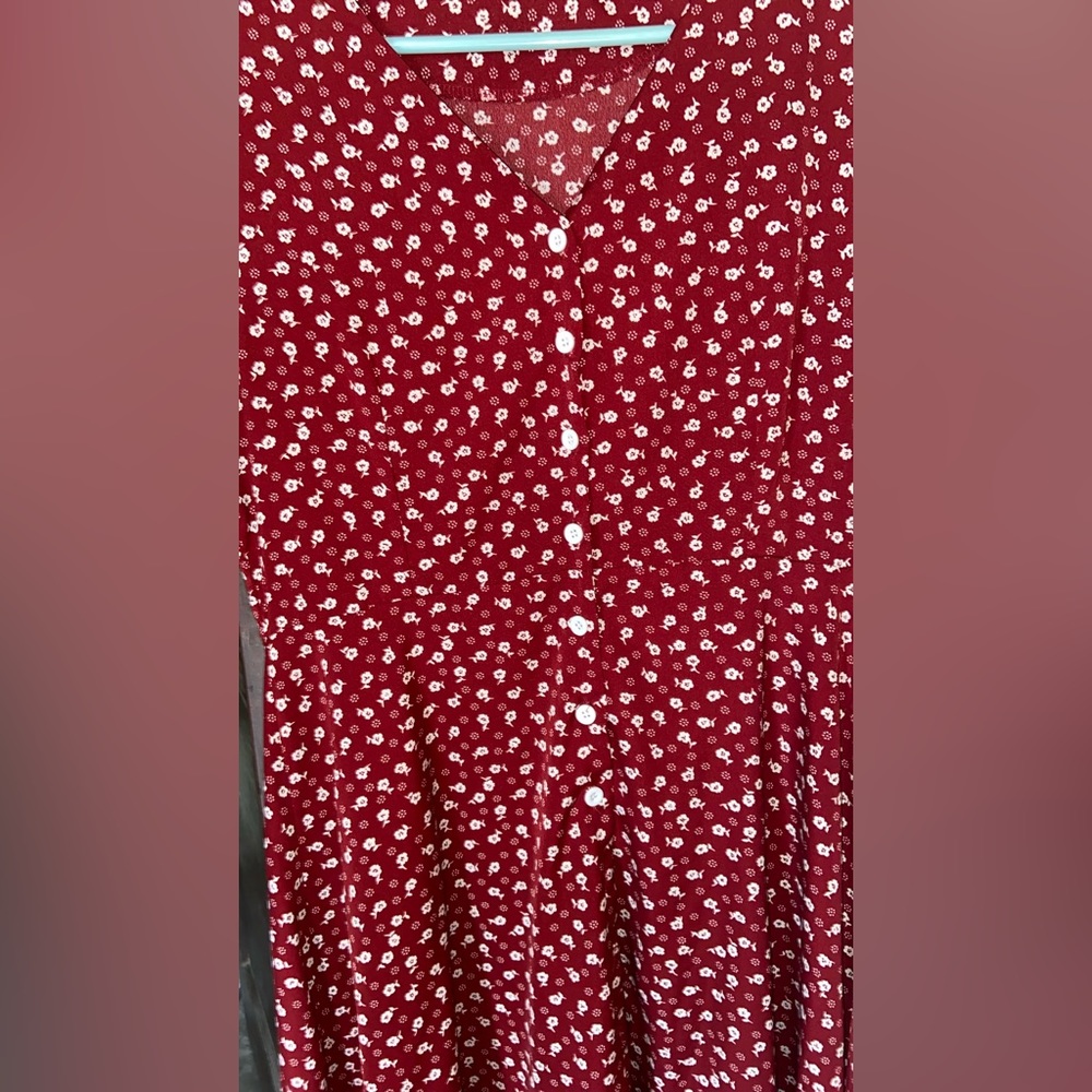 Floral button down dress